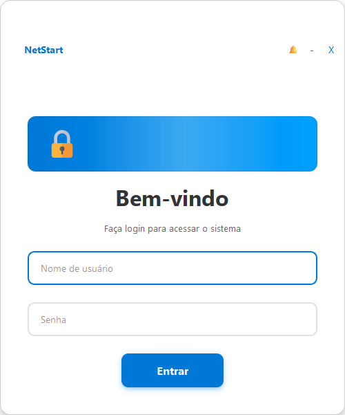 Tela de login do RestauraDB com os campos Nome de usuário e Senha e o botão Entrar